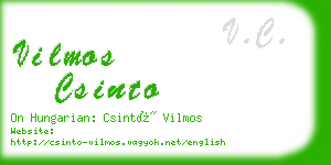 vilmos csinto business card